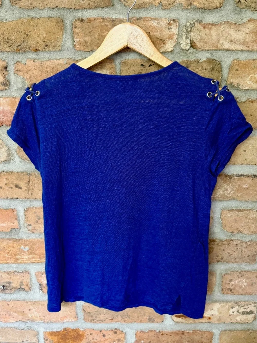 Generation Love New York XS Blue Short Sleeve Knit Top Stitch Fix Boho Festival